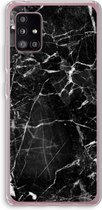 Case Company® - Samsung Galaxy A51 5G hoesje - Zwart Marmer - Soft Cover Telefoonhoesje - Bescherming aan alle Kanten en Schermrand
