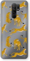 Case Company® - Xiaomi Redmi 9 hoesje - Luipaard - Soft Cover Telefoonhoesje - Bescherming aan alle Kanten en Schermrand