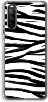 Case Company® - Sony Xperia 10 III hoesje - Zebra pattern - Soft Cover Telefoonhoesje - Bescherming aan alle Kanten en Schermrand