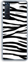 Case Company® - Sony Xperia 5 II hoesje - Zebra pattern - Soft Cover Telefoonhoesje - Bescherming aan alle Kanten en Schermrand