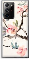 Case Company® - Samsung Galaxy Note 20 Ultra / Note 20 Ultra 5G hoesje - Japanse bloemen - Soft Cover Telefoonhoesje - Bescherming aan alle Kanten en Schermrand
