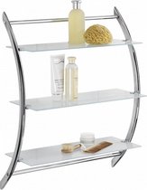 douche- en badrekje Exclusive Vermont 22 cm staal/glas