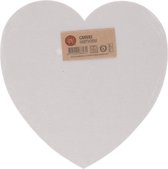 Schildersdoek 2 stuks hart vorm 15 cm hoog x 15 cm lang canvas de dikte is 0.4 cm dun -Schilders doek - hart vorm