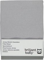 hoeslaken Jersey 140 x 200 cm katoen grijs