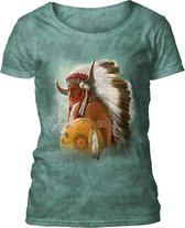 Ladies T-shirt Native American Portrait S