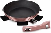 koekenpan I-Rose 24 cm aluminium roze 3-delig