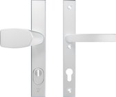 AXA Veiligheidsbeslag (Edge Plus) Smal Aluminium glad: bedienbare Knop-Kruk (model Wing-Blok) PC92 met kerntrekbeveiliging SKG***