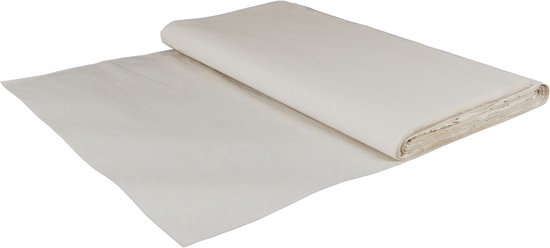 Rol wit inpakpapier, met een uitgerold vel.