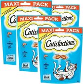 4x Catisfactions - Friandises pour chat au saumon - 180g