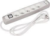 stekkerdoos 5-voudig incl. 2 USB-poorten Schuko 3500W