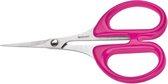 silhouetschaar 10 cm RVS zilver/roze