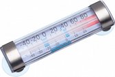koelkast- en vriezerthermometer 12 cm transparant