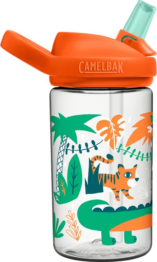 CamelBak Eddy+ Kids - Drinkfles - 400 ml - Transparant (Jungle Animals) - Camelbak