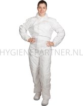 Wegwerp overall / Spuit Overall / Wegwerp / per stuk / zonder capuchon met kraag / One Size / non-woven polypropyleen / Wit