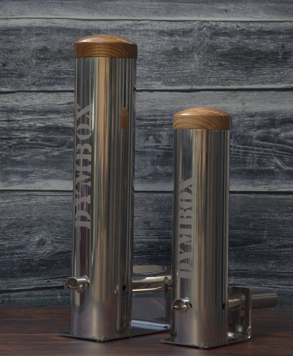 Dymbox 2,3L koud rook generator vernieuwd model, incl. 10kg eiken rookhout snippers incl. luchtpomp voor rookovens rookkasten en BBQ ( cold smoker ) koud rook generator CSG