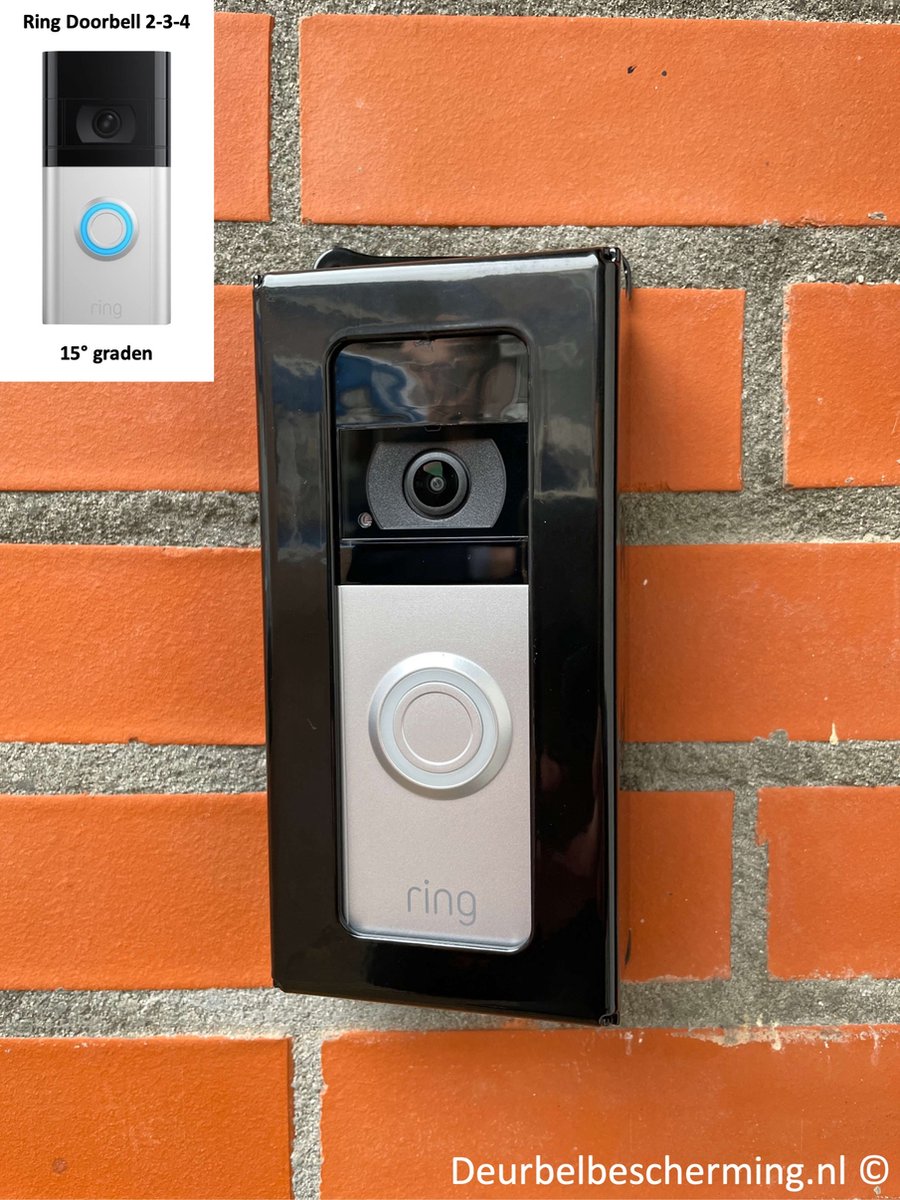 Ring Video Doorbell 2/3/4 Video deurbel bescherming 15° Zwart