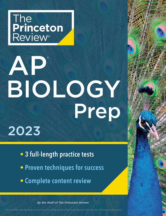 Princeton Review AP Biology Prep, 2023 3 Practice Tests + Complete