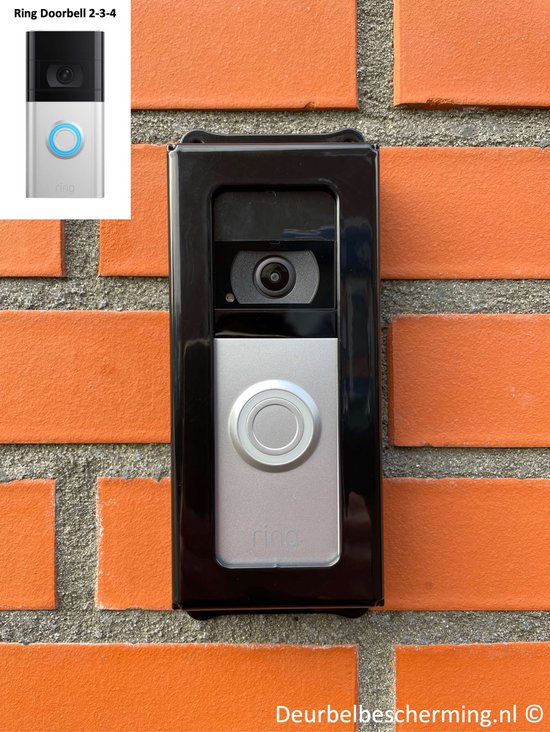 meesterwerk Investeren amusement Ring Video Doorbell 2, 3 of 4 Videodeurbel Bescherming // Zwart //  anti-diefstal cover... | bol.com