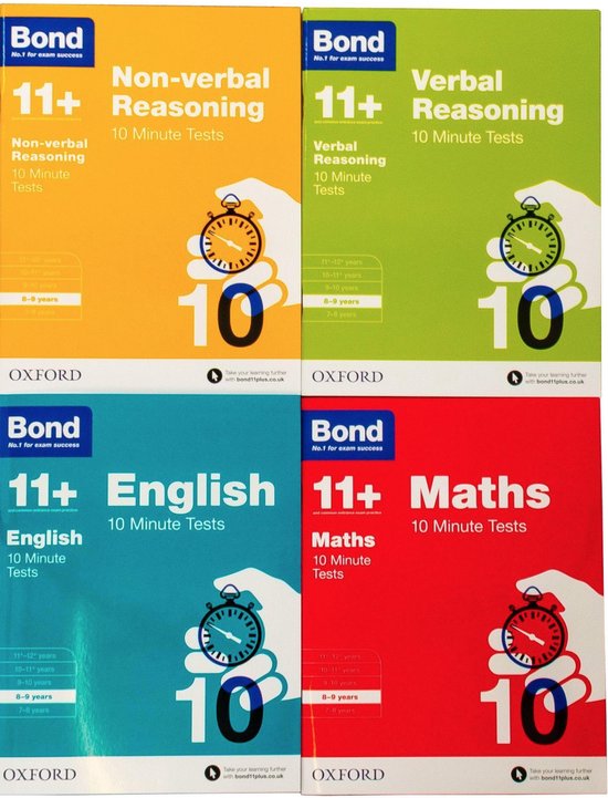 Bond 11+ Maths, English, Verbal Reasoning, Non-verbal Reasoning 10 ...