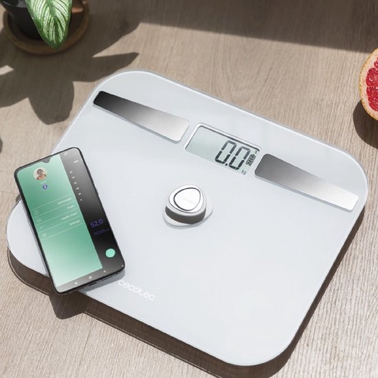 Digital Bathroom Scales Cecotec EcoPower 10200 Smart LCD Bluetooth 180 kg White van Cecotec — afbeelding 5