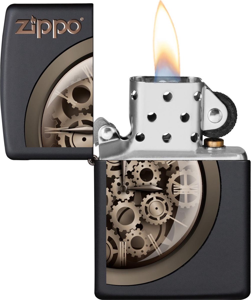 Set Cadeau Zippo - Briquet - Zippo Chrome Brossé avec Pierres à