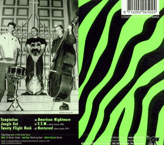 【Y2610】TIGET ARMY/EARLY YEARS EP Tiger Army – Early Years EP – Vinyl (Clear, 10