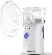 Creartix® Aerosoltoestel - Ultrasone Vernevelaar - Inhalatieapparaat voor kinderen en volwassenen - Inhalator - Aerosol Baby en volwassenen - Waterverstuiver - Inhaler - Helpt tegen Luchtwegaandoeningen - Incl. 2 mondstukken