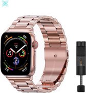 MY PROTECT - Luxe Metalen Apple Watch Bandje Voor Apple Watch 38mm - 40mm - 41mm - Rosé Goud