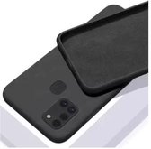 Samsung Galaxy A21s mat zwart siliconen hoesje / achterkant / Back Cover TPU – 1,5 mm