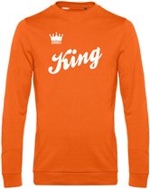 Sweater King | oranje shirt sweater | Koningsdag kleding | Oranje | maat XL