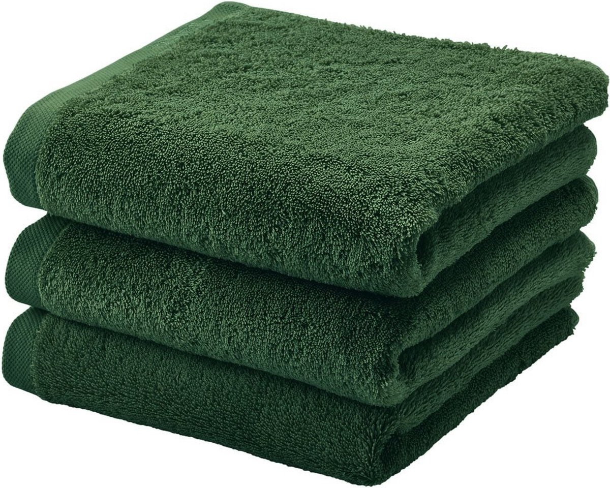 Aquanova handdoek London - 55x100 cm - Set van 6 - Moss Green