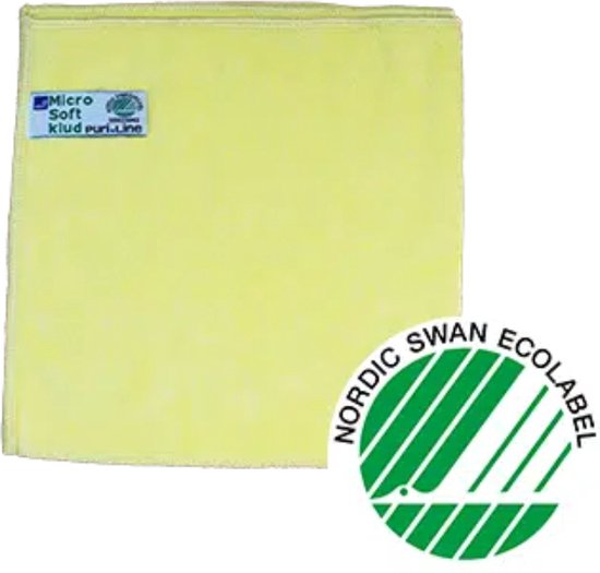 ABENA Grote Microvezeldoekjes 200 Stuks 40x40 cm - Grootverpakking - Zachte Schoonmaakdoekjes voor het Hygiënisch Verwijderen van Zichtbaar en Onzichtbaar Vuil - Herbruikbaar & Duurzame Keuze - Geel