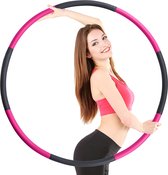 Hoopy - Fitness Hoelahoep - Fitness Hoelahoep Volwassenen - 100 CM - Verbeterde Roestvrijstalen Kern - Waist Trainer - Vetverbranding - Roze