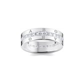 Thomas Sabo Dames Dames ring 925 sterling zilver sterling zilver Zirkonia 56 Zilver 32020620