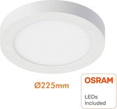 OSRAM Led Downlight   Opbouw LED Plafondlamp -Aluminium -Ronde-Wit -Flikkervrij -20W - 4000K Wit licht