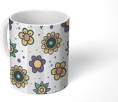 Mok - Koffiemok - Patronen - Bloemen - Stippen - Mokken - 350 ML - Beker - Koffiemokken - Theemok