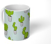 Mok - Koffiemok - Patronen - Cactus - Pot - Mokken - 350 ML - Beker - Koffiemokken - Theemok