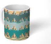 Mok - Koffiemok - Zandkasteel - Huis - Patronen - Mokken - 350 ML - Beker - Koffiemokken - Theemok