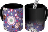 Magische Mok - Foto op Warmte Mokken - Koffiemok - Design - Lolly - Muffin - Patroon - Magic Mok - Beker - 350 ML - Theemok