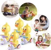 Opwindbaar Speelgoed - Speelgoed Baby en Peuter - Speelgoed Eend op Scooter - Kleur Groen/Wit - NIEUW!!!