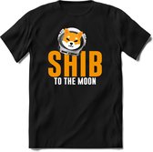 Shiba inu to the moon T-Shirt | Shib Crypto ethereum kleding Kado Heren / Dames | Perfect cryptocurrency munt Cadeau shirt Maat 3XL