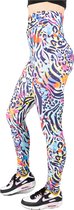 Zebra Legging van Festivallegging - Maak er wat van - Maat Highwaist - Comfortabel - Ademend - Zachte Stof