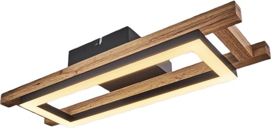 HMAKGG Dimbare LED-plafondlamp met afstandsbediening, moderne zwarte