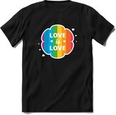 Love is Love | Pride T-Shirt Heren - Dames - Unisex | LHBTI / LGBT / Gay / Homo / Lesbi |Cadeau Shirt | Grappige Love is Love Spreuken - Zinnen - Teksten Maat XXL