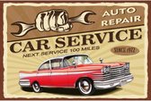 Wandbord - Auto Repair Car Service - 20x30cm