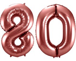 Folieballon 80 jaar brons 86cm