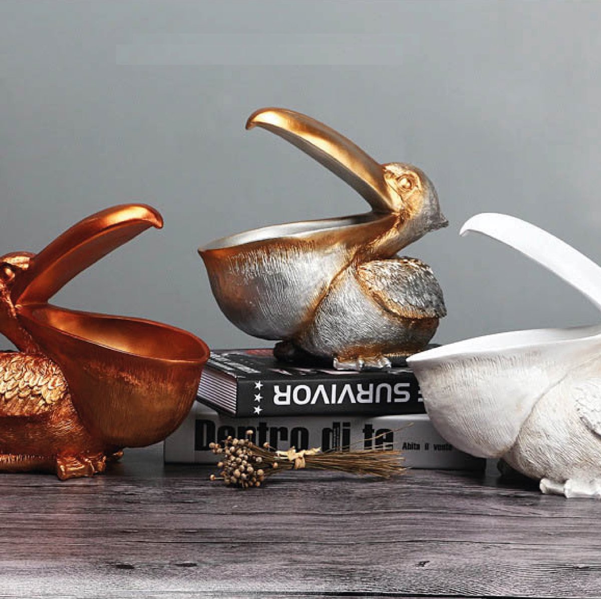 HAOKTSB Woondecoratie Toekan Sleutel Opslag Pelikaan Beeldje Opbergmand Dieren Thuis Ornament Standbeeld Decoratie (Kleur: Gouden HAOKTSB Woondecoratie Toekan Sleutel Opslag Pelikaan Beeldje Opbergmand Dieren Thuis Ornament Standbeeld Decoratie (Kleur: Gouden