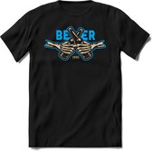 Beer forever | Feest kado T-Shirt heren - dames | Blauw | Perfect drank cadeau shirt |Grappige bier spreuken - zinnen - teksten