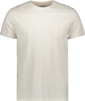 Haze & Finn T-shirt Tee Pocket Melange Ma17 0012 Blanc De Blanc Mannen Maat - M
