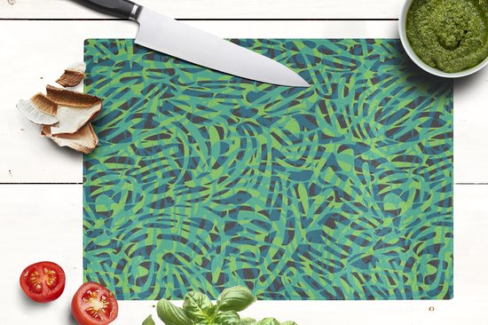 Planche à découper en Verres - 39x28 - Jungle - Animaux - Motif - Planches à découper en Glas